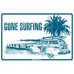 PLAQUE GONE SURFING WOODY