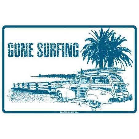 PLAQUE GONE SURFING WOODY