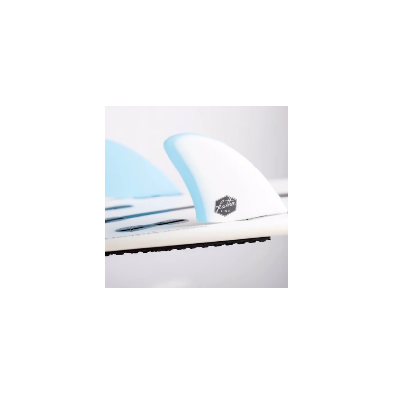 FEATHER FINS TWIN FIN CLICK TAB BLUE/WHITE